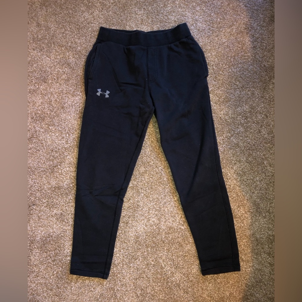 Black Large Under Armor Sweat Pants